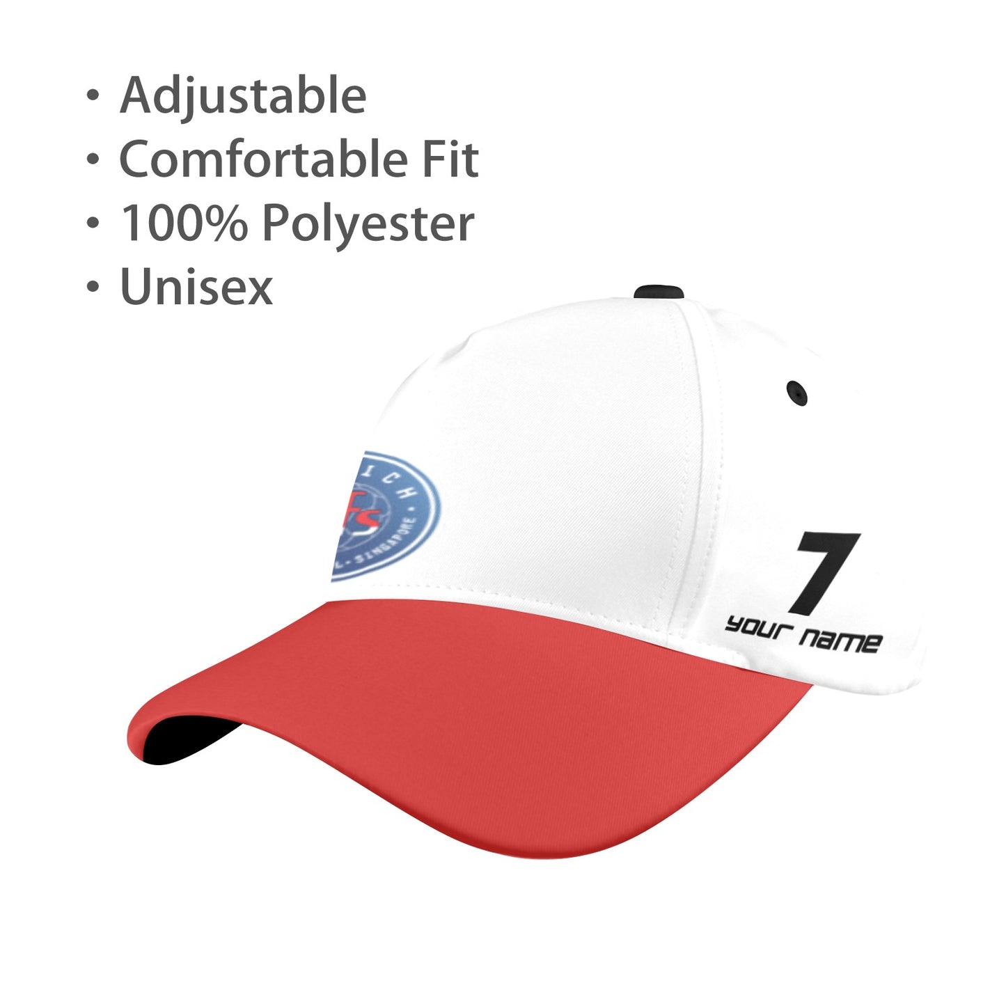 Customised (Name and Number) Unisex Adjustable Supporters Cap